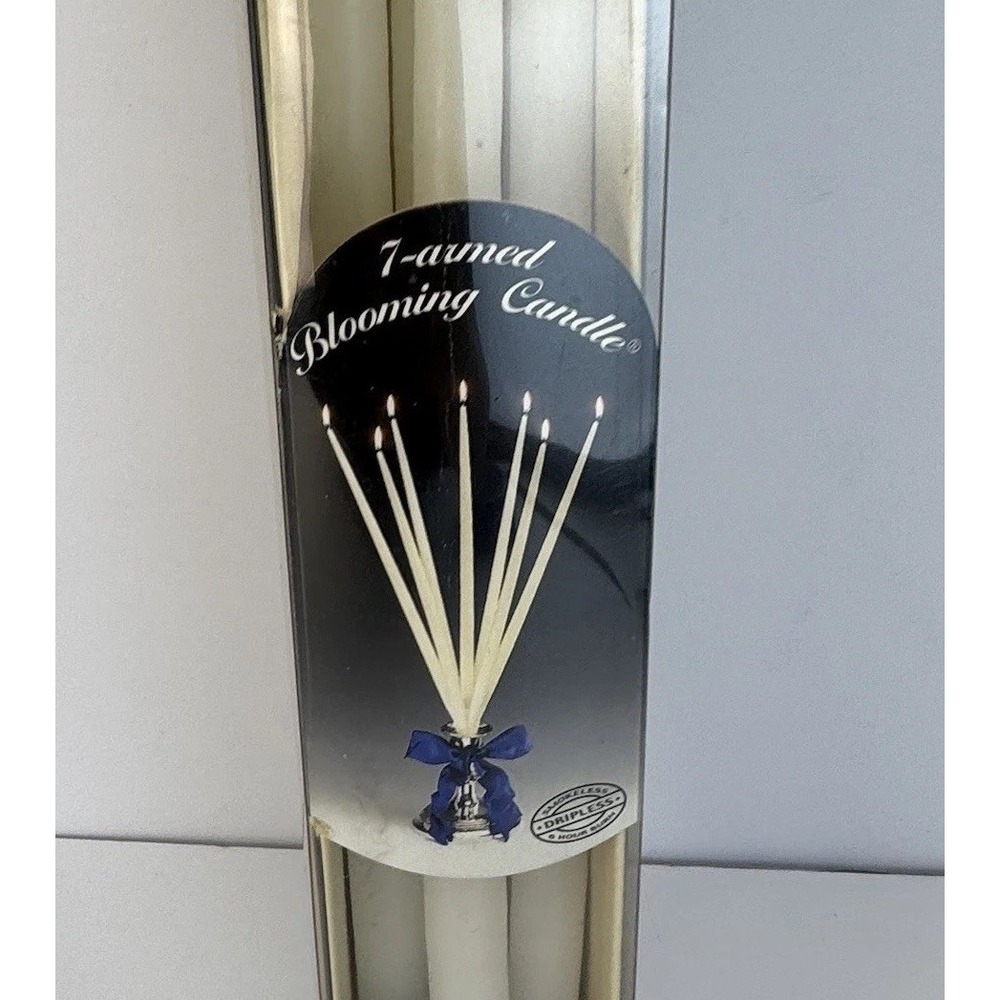 BOUQUET‎ WHITE 7 ARM BLOOMING CANDLE MADE IN DENMARK